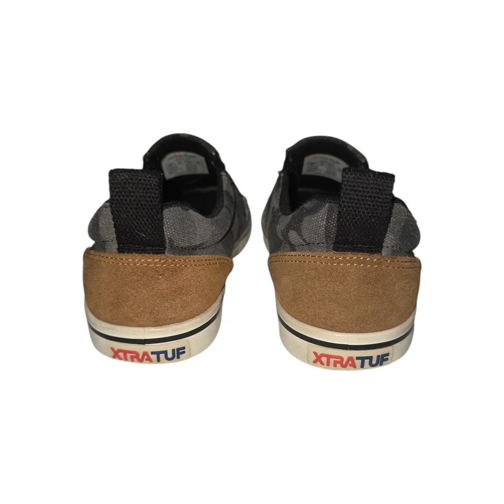 XTRATUF Sharkbyte Grey Camo Slip On Deck Shoes Womens 7 XSW-002